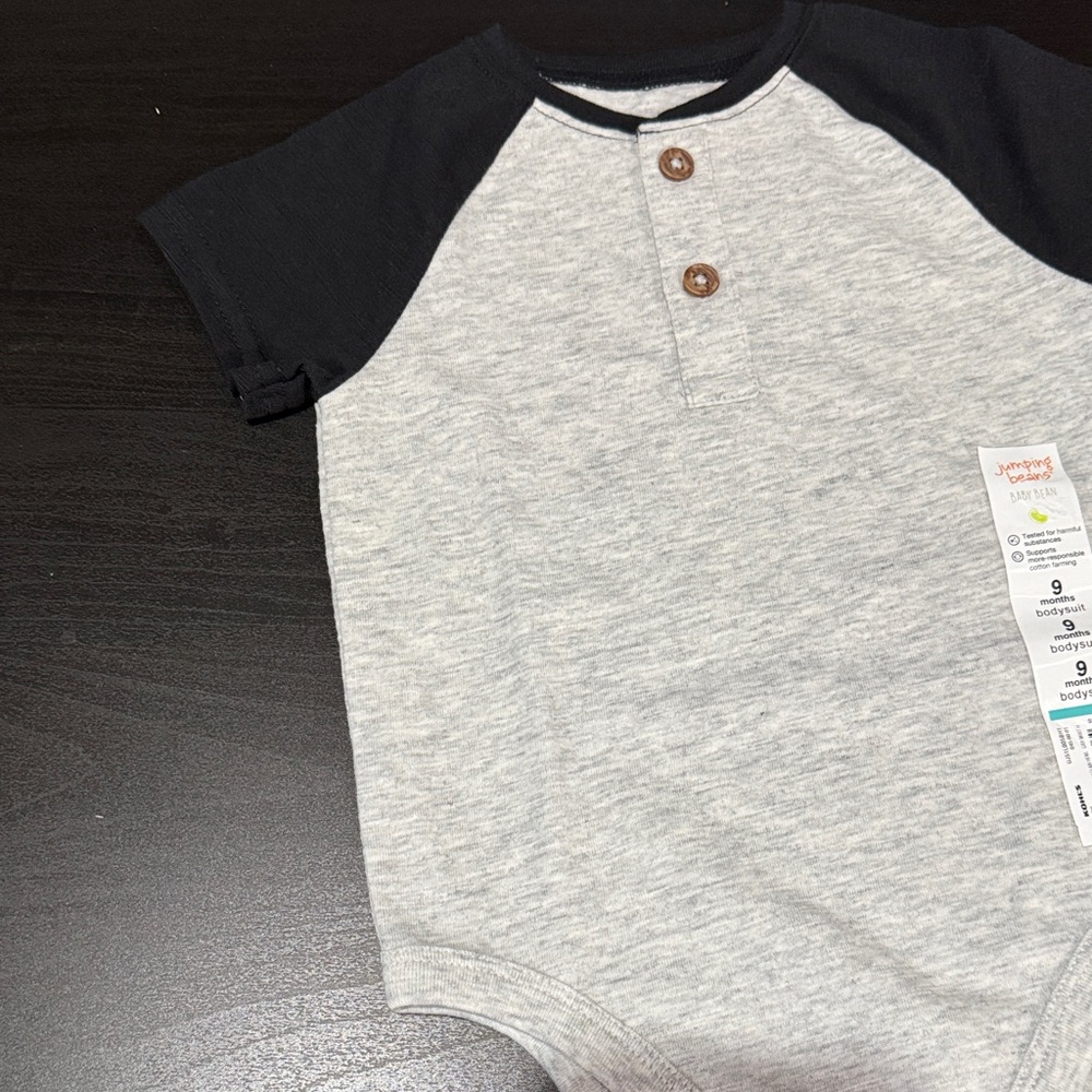Jumping Beans Gray Baby Bodysuit
